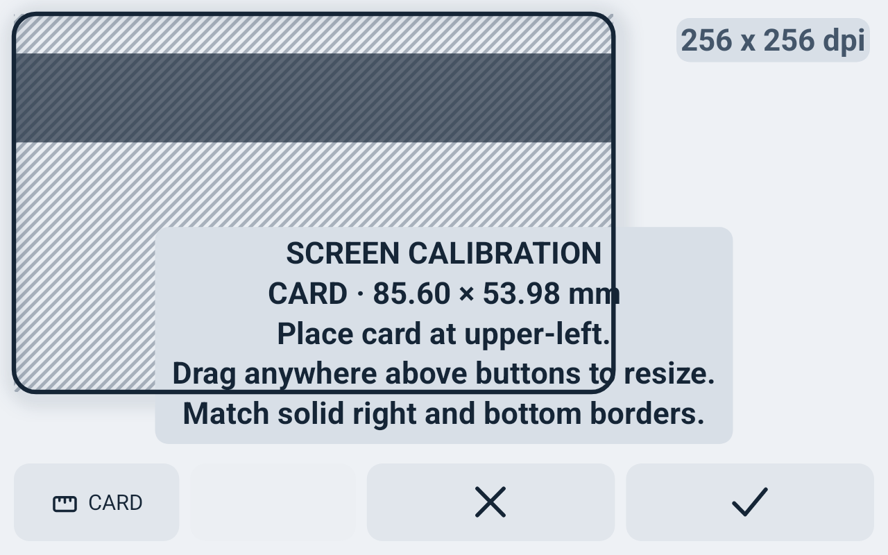 Riff Calibrate with a card on the head unit in day mode
