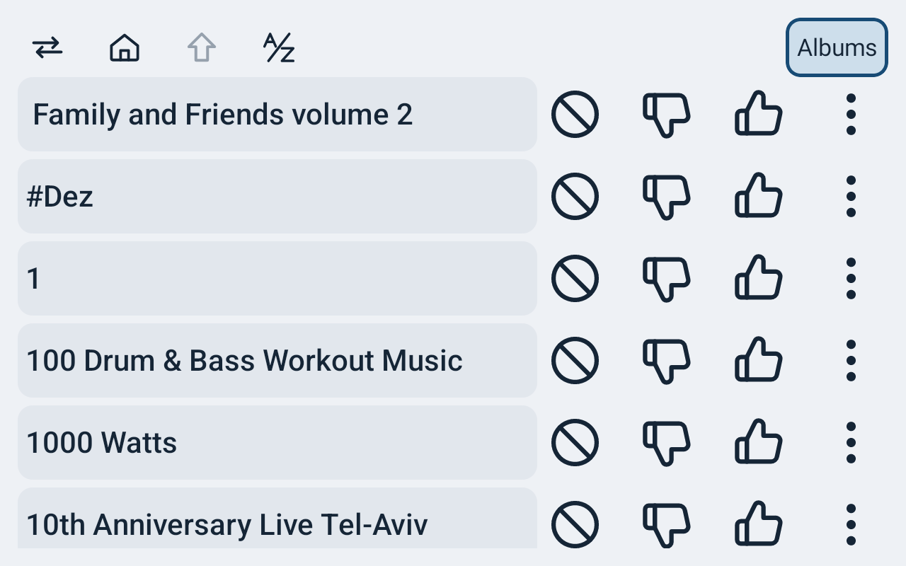 Riff Your collection on the head unit in day mode